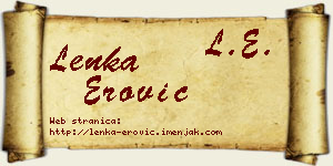 Lenka Erović vizit kartica